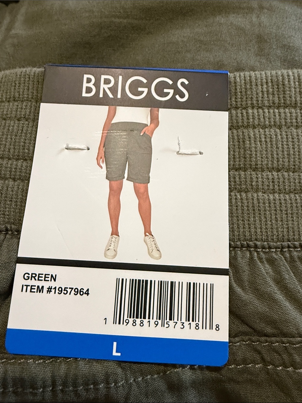 Briggs New York Olive Green Women's Pull-On Bermuda Shorts